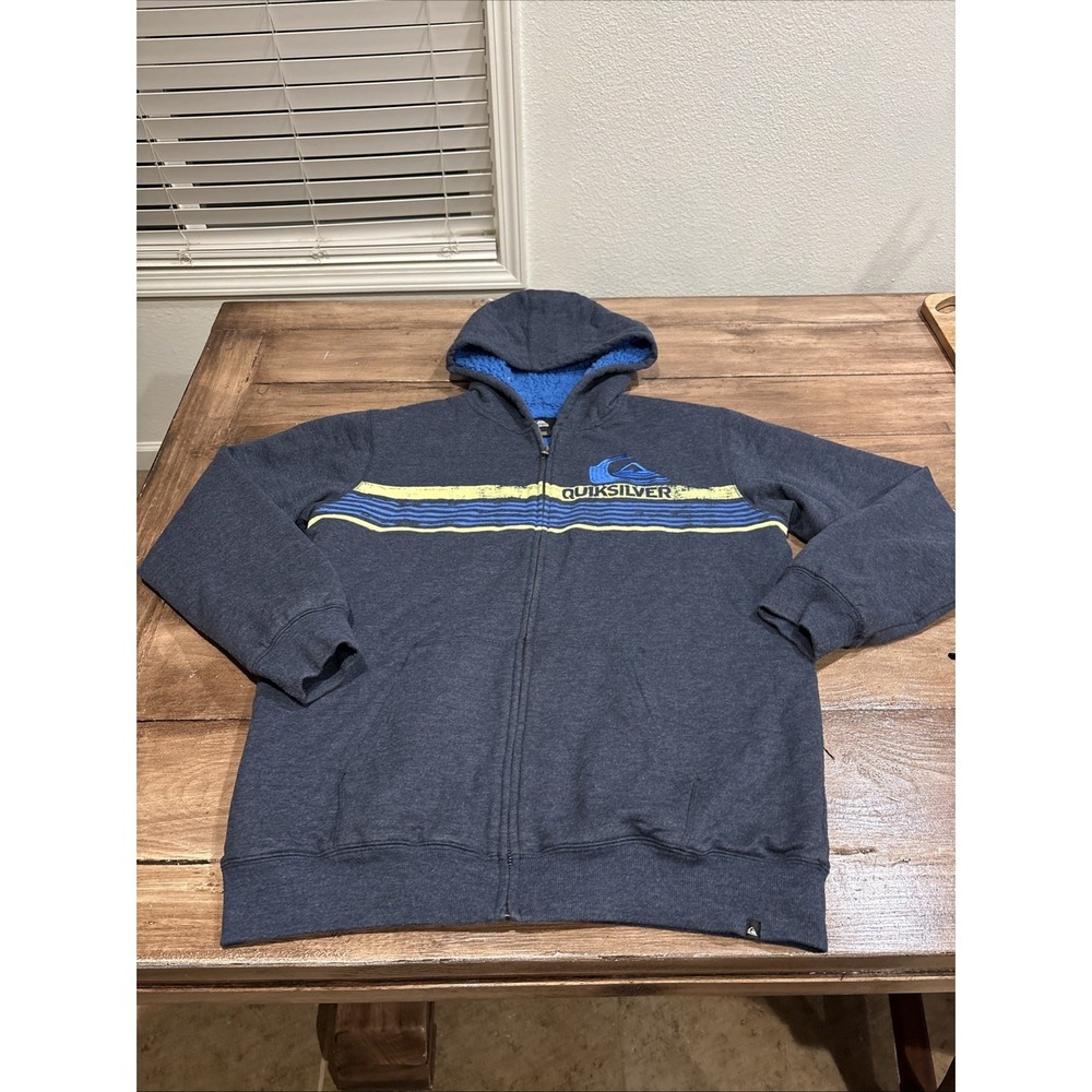 Quiksilver Surf Zip-Up Hoodie Y2K Boys 18-20‎ Xl